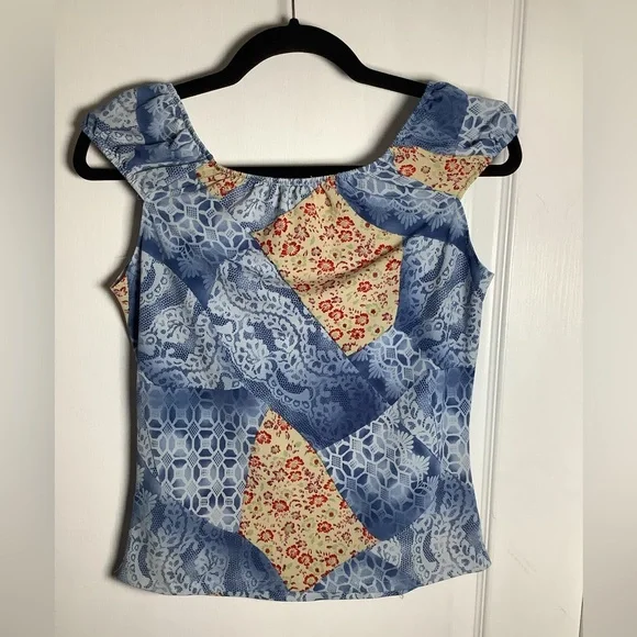 Suzy Shier patchwork pattern top - Picture 2 of 7